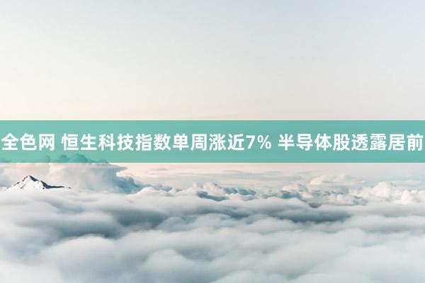 全色网 恒生科技指数单周涨近7% 半导体股透露居前