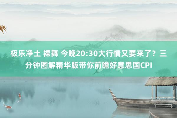 极乐净土 裸舞 今晚20:30大行情又要来了？三分钟图解精华版带你前瞻好意思国CPI